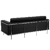 HERCULES Lesley Series Contemporary Black LeatherSoft Sofa with Encasing Frame, ZB-LESLEY-8090-SOFA-BK-GG