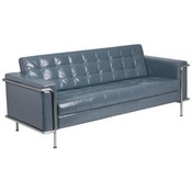 HERCULES Lesley Series Contemporary Gray LeatherSoft Sofa with Encasing Frame, ZB-LESLEY-8090-SOFA-GY-GG
