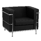 HERCULES Regal Series Contemporary Black LeatherSoft Chair with Encasing Frame, ZB-REGAL-810-1-CHAIR-BK-GG