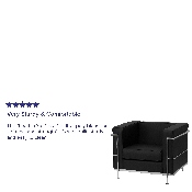 HERCULES Regal Series Contemporary Black LeatherSoft Chair with Encasing Frame, ZB-REGAL-810-1-CHAIR-BK-GG