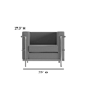 Hercules Regal Series Contemporary Gray LeatherSoft Chair with Encasing Frame, ZB-REGAL-810-1-CHAIR-GY-GG