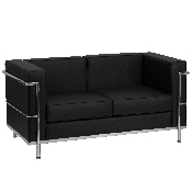 HERCULES Regal Series Contemporary Black LeatherSoft Loveseat with Encasing Frame, ZB-REGAL-810-2-LS-BK-GG