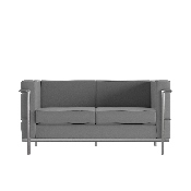Hercules Regal Series Contemporary Gray LeatherSoft Loveseat with Encasing Frame, ZB-REGAL-810-2-LS-GY-GG
