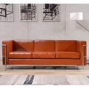 HERCULES Regal Series Contemporary Cognac LeatherSoft Sofa with Encasing Frame, ZB-REGAL-810-3-SOFA-COG-GG