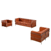 HERCULES Regal Series Reception Set in Cognac LeatherSoft, ZB-REGAL-810-SET-COG-GG