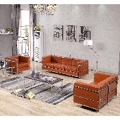 HERCULES Regal Series Reception Set in Cognac LeatherSoft, ZB-REGAL-810-SET-COG-GG