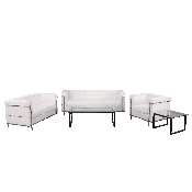 HERCULES Regal Series Reception Set in Melrose White LeatherSoft, ZB-REGAL-810-SET-WH-GG