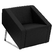 HERCULES Smart Series Black LeatherSoft Lounge Chair, ZB-SMART-BLACK-GG