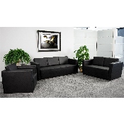 HERCULES Trinity Series Reception Set in Black LeatherSoft, ZB-TRINITY-8094-SET-BK-GG