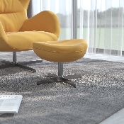 Citron Fabric Saddle Wing Ottoman, ZB-WING-CIT-OTT-FAB-GG