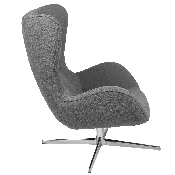 Gray Fabric Swivel Wing Chair, ZB-WING-GR-FAB-GG