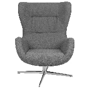 Gray Fabric Swivel Wing Chair, ZB-WING-GR-FAB-GG
