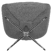 Gray Fabric Swivel Wing Chair, ZB-WING-GR-FAB-GG