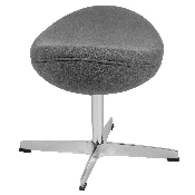 Gray Fabric Saddle Wing Ottoman, ZB-WING-GR-OTT-FAB-GG