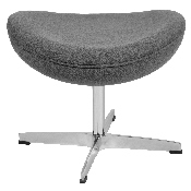 Gray Fabric Saddle Wing Ottoman, ZB-WING-GR-OTT-FAB-GG