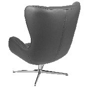Gray LeatherSoft Swivel Wing Chair, ZB-WING-GY-LEA-GG