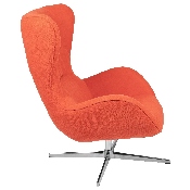 Orange Fabric Swivel Wing Chair, ZB-WING-ORG-FAB-GG