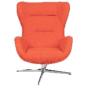 Orange Fabric Swivel Wing Chair, ZB-WING-ORG-FAB-GG