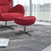 Red Fabric Saddle Wing Ottoman, ZB-WING-RED-OTT-FAB-GG