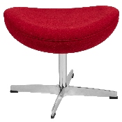 Red Fabric Saddle Wing Ottoman, ZB-WING-RED-OTT-FAB-GG