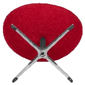 Red Fabric Saddle Wing Ottoman, ZB-WING-RED-OTT-FAB-GG