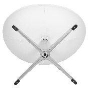 White LeatherSoft Saddle Wing Ottoman, ZB-WING-WH-OTT-LEA-GG