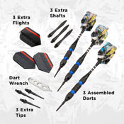 Viper Black Ice Blue Soft Tip Darts 18gm, 20-1702-18
