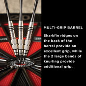 Viper Silver Thunder Soft Tip Darts 2 Knurled Rings 18 Grams, 20-3702-18