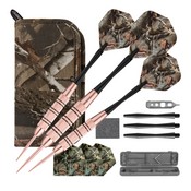 Fat Cat Realtree Hardwoods HD Steel Tip Darts 23gm and Casemaster Realtree Hardwoods Deluxe Camouflage Dart Case, 20-9994