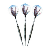 Elkadart Black Mamba Tungsten Soft Tip Darts Thin Barrel, 21-1900