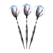 Elkadart Black Mamba Tungsten Soft Tip Darts Thin Barrel, 21-1900