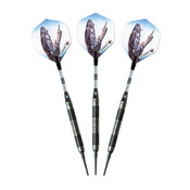 Elkadart Black Mamba Tungsten Soft Tip Darts Thin Barrel, 21-1900