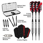 Viper Bully Tungsten Soft Tip Darts 3 Knurled Rings 18gm, 21-3175-18