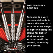Viper Bully Tungsten Soft Tip Darts 3 Knurled Rings 18gm, 21-3175-18