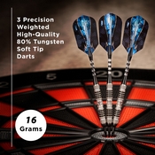 Viper Astro Tungsten Soft Tip Darts Black Rings 16 Grams, 21-3279-16