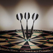 Elkadart Black 150 Jet Black Steel Tip Darts, 22-0127