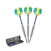 Elkadart Prism Ringed Silver Steel Tip Darts 21 Grams, 22-0201-21