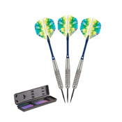 Elkadart Prism Ringed Silver Steel Tip Darts 22 Grams, 22-0202-22