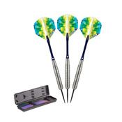 Elkadart Prism Ringed Silver Steel Tip Darts 24 Grams, 22-0204-24
