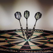 Elkadart Lone Wolf Steel Tip Darts Silver With Black Knurling, 22-0430