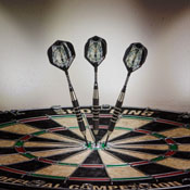 Elkadart Lone Wolf Steel Tip Darts Silver With Black Knurling, 22-0430