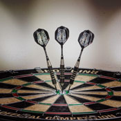 Elkadart Lone Wolf Steel Tip Darts Silver With Black Knurling, 22-0430
