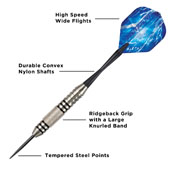 Viper Silver Thunder Steel Tip Darts 24 Grams, 22-0524-24