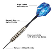 Viper Silver Thunder Steel Tip Darts 25 Grams, 22-0525-25