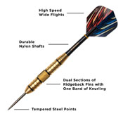 Viper Elite Brass Steel Tip Darts 24 Grams, 22-0624-24