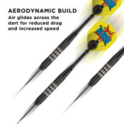 Viper Comix Steel Tip Darts Black 22gm, 22-1501-22