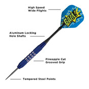 Viper Comix Steel Tip Darts Blue 22gm, 22-1502-22