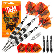 Viper The Freak Steel Tip Darts Knurled and Shark Fin Barrel 22 Grams, 22-1702-22
