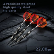 Viper The Freak Steel Tip Darts 3 Knurled Rings Barrel 22 Grams, 22-1703-22
