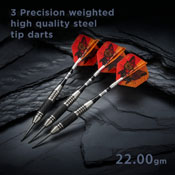 Viper The Freak Steel Tip Darts Knurled and Grooved Barrel 22 Grams, 22-1704-22